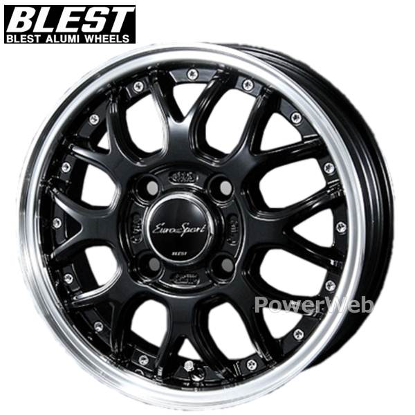 [ホイールのみ単品4本セット] BLEST / EuroSport Type 815 (GBK) 12インチ&times;4.0J PCD：100 穴数：4 インセット：43｜パワーウェブ２号店
