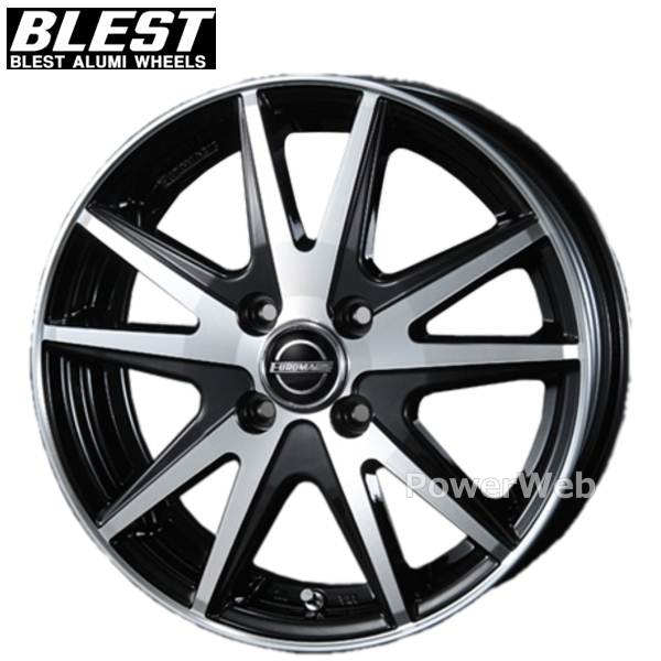 [ホイールのみ単品4本セット] BLEST / EUROMAGIC LANCE STP (BKP) 15インチ&times;4.5J PCD：100 穴数：4 インセット：45｜パワーウェブ２号店