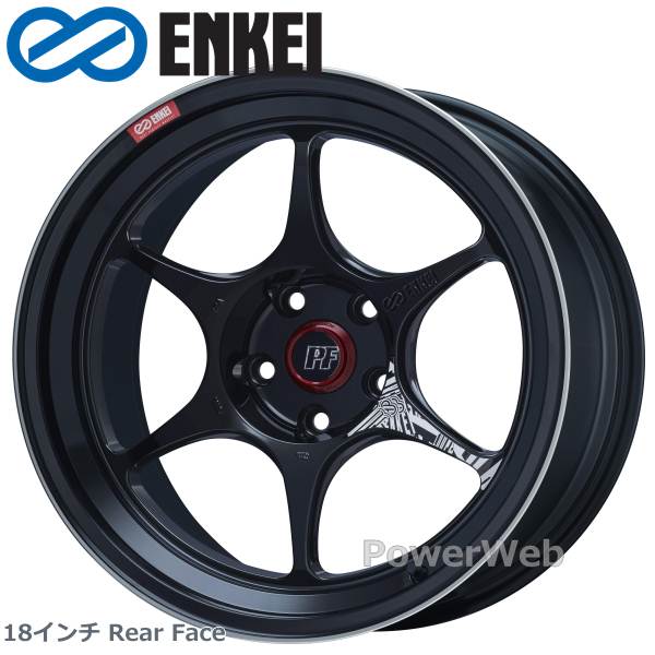 [ホイールのみ単品4本セット] ENKEI/エンケイ PF06 18インチ&times;9.5J PCD：114.3 穴数：5 インセット：40 マシニングブラック (M/BK)｜パワーウェブ２号店