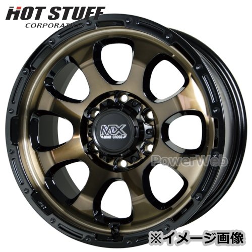 [ホイール1本(単品)] HOT STUFF / MAD CROSS GRACE (BRC/BK) 17インチ&times;8.0J PCD：139.7 穴数：6 インセット：20｜パワーウェブ２号店