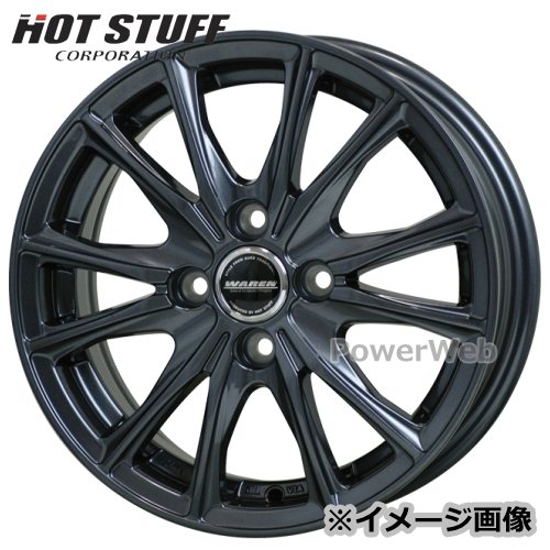 [ホイールのみ単品4本セット] HOT STUFF / WAREN W05 (GM) 14インチ×5.5J PCD：100 穴数：4 インセット：45