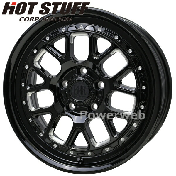 [ホイール1本(単品)] BARKLEY HARDROCK HURON 16インチ×7.0J PCD：114.3 穴数：5 インセット：38 グロスブラックマシニング ヒューロン HOT STUFF