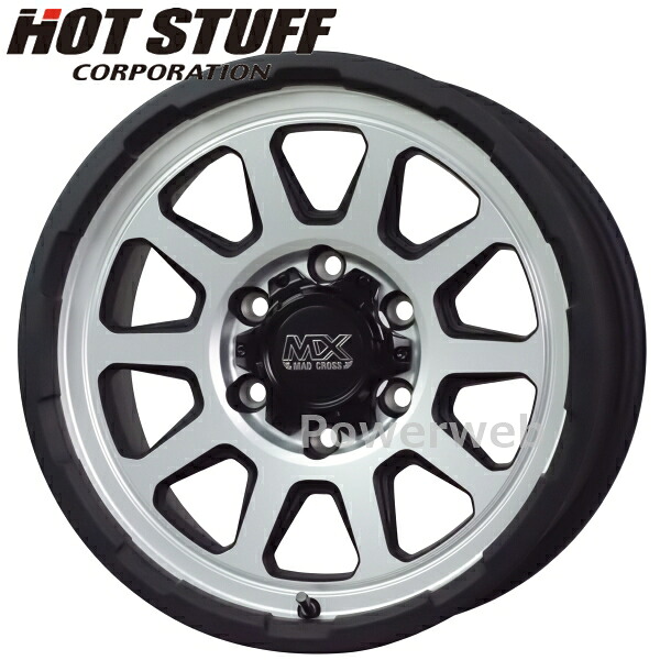 [ホイール1本(単品)] MAD CROSS RANGER 15インチ&times;6.0J PCD：139.7 穴数：6 インセット：33 マットシルバー マッド クロス レンジャー HOT STUFF｜パワーウェブ２号店 13,783円