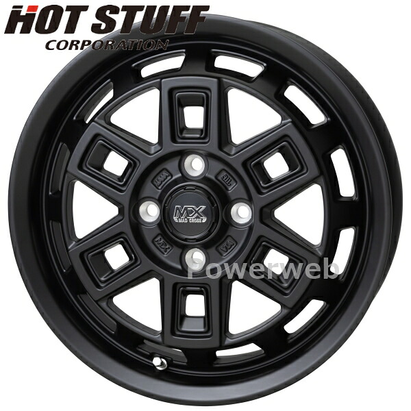 [ホイール1本(単品)] MAD CROSS AEVER 15インチ×4.5J PCD：100 穴数：4 インセット：45 マットブラック マッド クロス アイヴァー HOT STUFF
