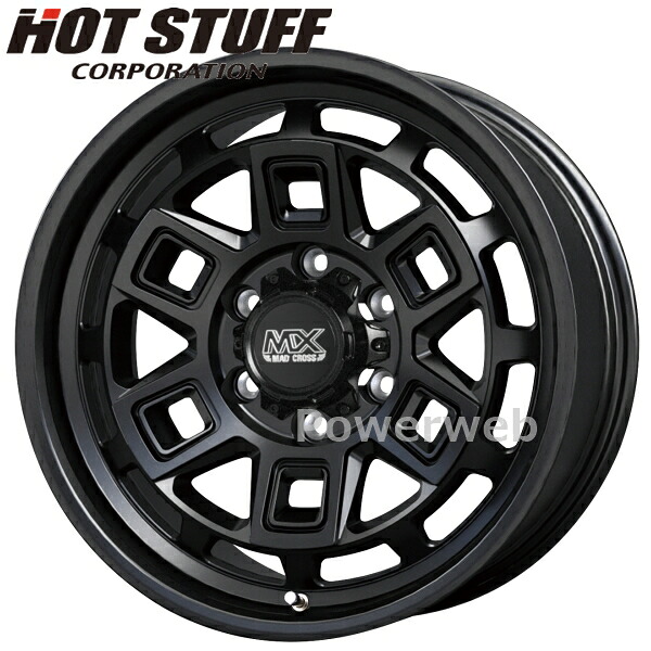 [ホイールのみ単品4本セット] MAD CROSS AEVER 15インチ&times;6.0J PCD：139.7 穴数：6 インセット：33 マットブラック マッド クロス アイヴァー HOT STUFF｜パワーウェブ２号店