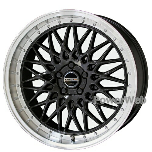 [ホイールのみ単品4本セット] / KYOHO STEINER FTX / 18インチ&times;7.5J PCD：100 穴数：5 インセット：48 / オニキスブラック/リムポリッシュ｜パワーウェブ２号店