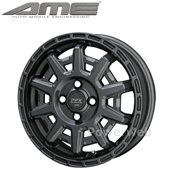[ホイール1本(単品)] PPX D10X 15インチ×4.5J PCD：100 穴数：4 インセット：45 マットダークガンメタリック (KYOHO AME/共豊)