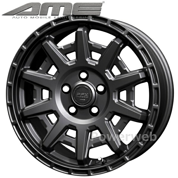 [ホイールのみ単品4本セット] PPX D10X 15インチ&times;6.0J PCD：100 穴数：5 インセット：45 マットダークガンメタリック (KYOHO AME/共豊)｜パワーウェブ２号店