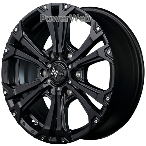 [ホイール1本(単品)] NITRO POWER / JAVELIN / セミグロスブラック+ピアス＆ミルド / 15インチ×6.0J PCD：139.7 穴数：6 インセット：33
