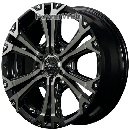[ホイール1本(単品)] NITRO POWER / JAVELIN / ブラックメタリックポリッシュ+ブラッククリア+ピアス＆ミルド / 15インチ×6.0J PCD：139.7 穴数：6 インセット：33