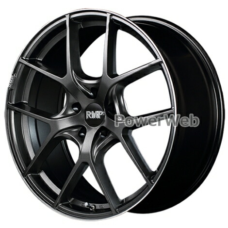 [ホイール1本(単品)] MID RMP 025F (アールエムピー 025F) 19インチ&times;8.0J PCD：114.3 穴数：5 インセット：45 セミグロスガンメタ+リムエッジDC+ロゴマシニング｜パワーウェブ２号店