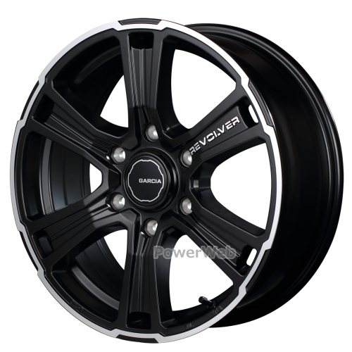 [ホイールのみ単品4本セット] MID GARCIA SS REVOLVER セミグロスブラック+リボルバーポリッシュ+ロゴマシニング 16インチ&times;6.5J PCD：139.7 穴数：6 インセット：38｜パワーウェブ２号店 56,507円