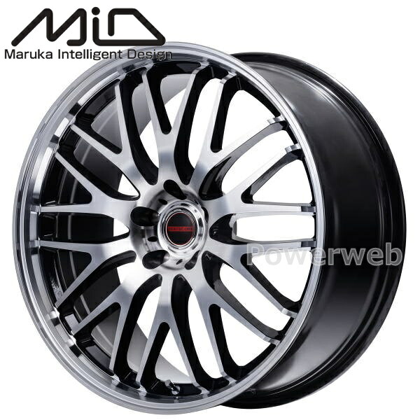 [ホイール1本(単品)] MID VERTEC ONE EXE10 Vselection 17インチ&times;7.0J PCD：114.3 穴数：5 インセット：40 ブラック/ミラーカット｜パワーウェブ２号店