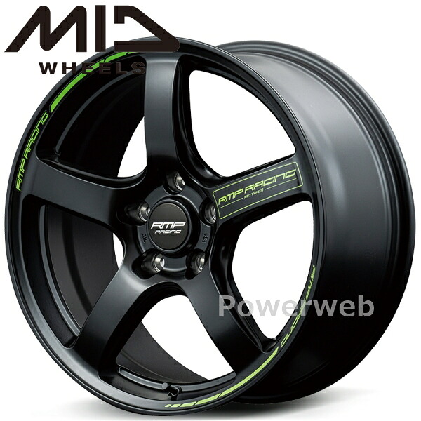 [ホイール1本(単品)] MID RMP Racing R50 TypeS 18インチ×8.0J PCD：114.3 穴数：5 インセット：45 セミグロスブラック