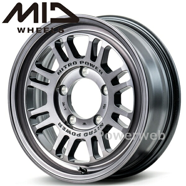 [ホイール1本(単品)] MID NITRO POWER M16 ASSAULT 16インチ&times;6.0J PCD：139.7 穴数：5 インセット：-5 スティールクリア｜パワーウェブ２号店