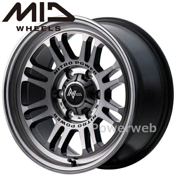 [ホイール1本(単品)] MID NITRO POWER M16 ASSAULT 17インチ×6.5J PCD：139.7 穴数：6 インセット：38 スティールクリア