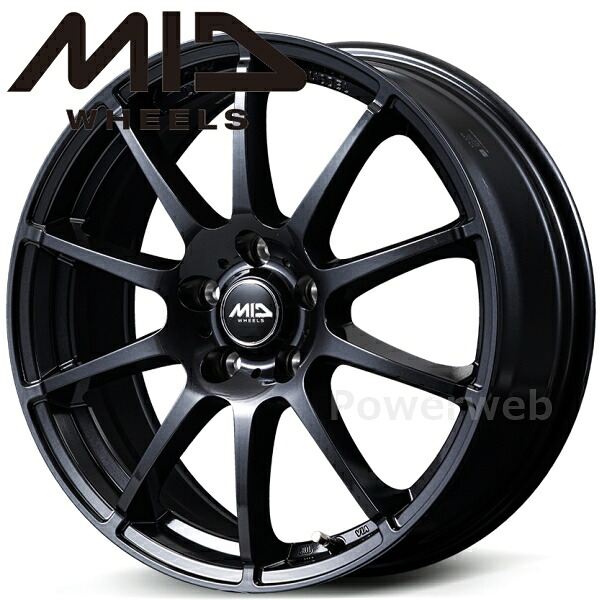 [ホイール1本(単品)] MID StaG Type-H ホンダ純正12R球面仕様 17インチ&times;7.0J PCD：114.3 穴数：5 インセット：48 ストロングガンメタ スタッグ タイプH｜パワーウェブ２号店