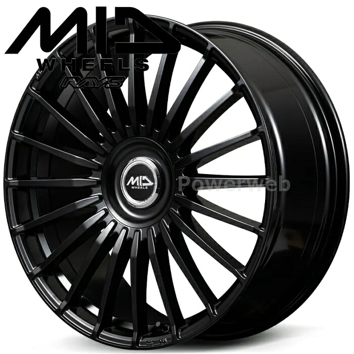 [ホイール1本(単品)] MID EXCLUSIVE 020F 18インチ&times;8.0J PCD：114.3/120(PCDマルチ) 穴数：10 インセット：42 セミグロスブラック (SBK) マルカサービス｜パワーウェブ２号店