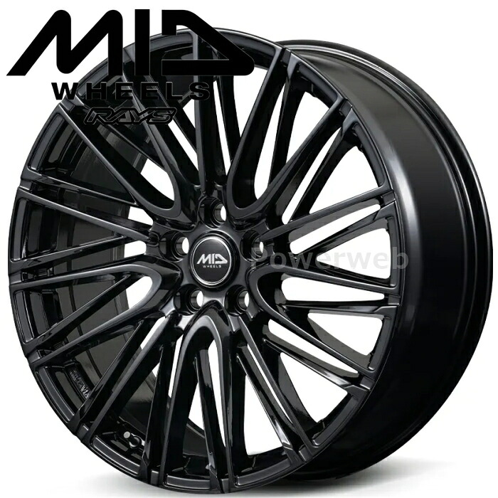 [ホイール1本(単品)] MID WHEELS Lefinada Motion6 (レフィナーダ モーション6) 18インチ&times;8.0J PCD：114.3 穴数：5 インセット：45 グロスブラック (GBK) マルカサービス｜パワーウェブ２号店 23,944円