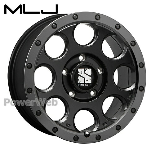 [ホイール1本(単品)] MLJ XTREME-J XJ03 18インチ&times;8.0J PCD：150 穴数：5 インセット：50 フラットブラック/スモークフランジ｜パワーウェブ２号店