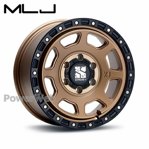 [ホイール1本(単品)] MLJ XTREME-J XJ07 17インチ&times;8.0J PCD：139.7 穴数：6 インセット：20 マットブロンズ/ブラックリム｜パワーウェブ２号店