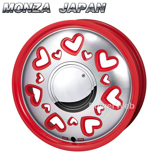 [ホイールのみ単品4本セット] MONZA JAPAN / K Quty (REDP) 15インチ&times;4.5J PCD：100 穴数：4 インセット：43｜パワーウェブ２号店