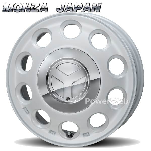 [ホイールのみ単品4本セット] MONZA JAPAN PIEDINO 14インチ&times;4.5J PCD：100 穴数：4 インセット：45 パールホワイト｜パワーウェブ２号店