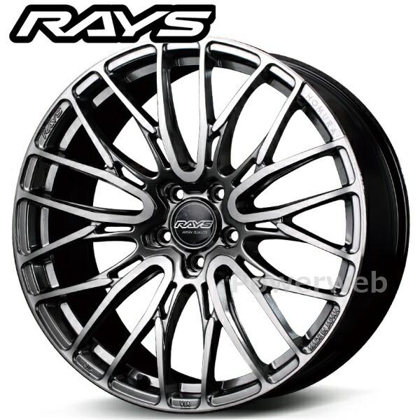 レイズ ホムラ 2x10BD ブラッククリアエディション 8.0-19 ホイール1本