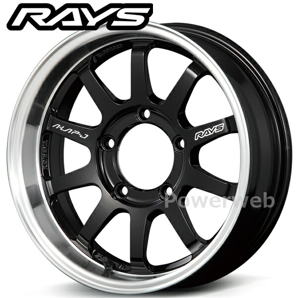 [ホイール1本(単品)] RAYS A-LAP-J 16インチ&times;6.0J PCD：139.7 穴数：5 インセット：5 ブラック/リムDC (BD)｜パワーウェブ２号店