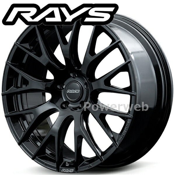 [ホイールのみ単品4本セット] RAYS HOMURA 2x9R 19インチ×8.0J PCD：114.3 穴数：5 インセット：38 グロッシーブラック (BNJ) (レイズ ホムラ 2×9R)