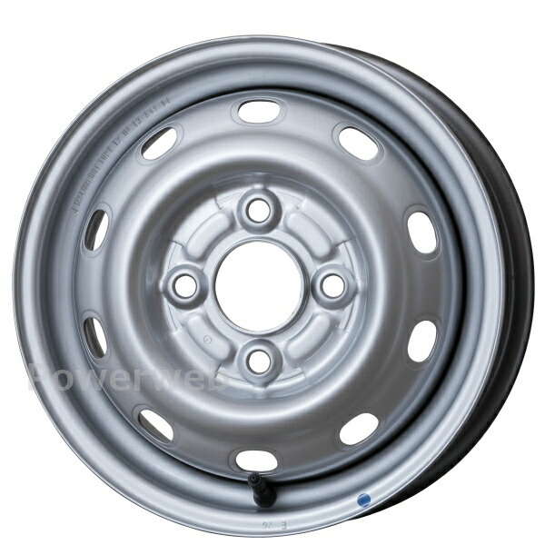 [ホイールのみ単品4本セット] TOPY 軽自動車 E26 12インチ×4.00B PCD：100 穴数：4 インセット：45 シルバー (S) トピー スチールホイール