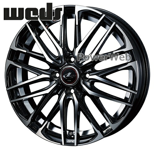 [ホイール1本(単品)] Weds / LEONIS SK 14インチ&times;5.5J PCD：100 穴数：4 インセット：42 パールブラックミラーカット (PBMC)｜パワーウェブ２号店