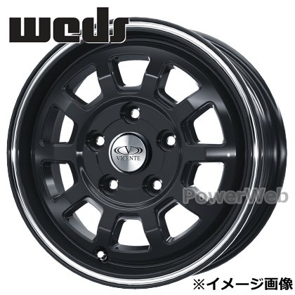 [ホイール1本(単品)] VICENTE 06TG (ヴィセンテ 06TG) 14インチ×5.0J PCD：114.3 穴数：5 インセット：48 ブラックポリッシュライン (BP) Weds