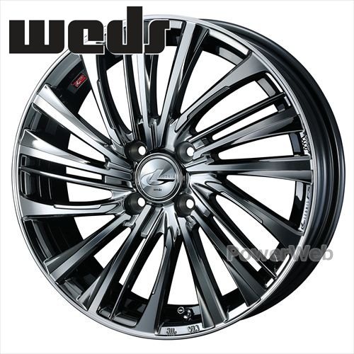 [ホイールのみ単品4本セット] LEONIS FS (レオニス FS) 16インチ×6.0J PCD：100 穴数：4 インセット：42 ブラックメタルコート/ミラーカット (BMCMC) Weds
