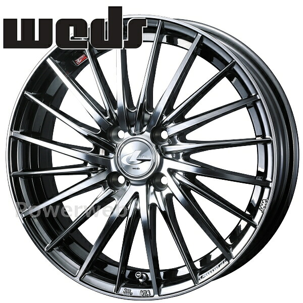 [ホイールのみ単品4本セット] Weds LEONIS FR 16インチ×6.0J PCD：100 穴数：4 インセット：50 ブラックメタルコート/ミラーカット (BMCMC)