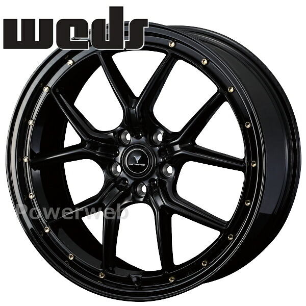[ホイール1本(単品)] Weds NOVARIS ASSETE S1 18インチ×8.0J PCD：114.3 穴数：5 インセット：42 ブラック/ゴールドピアス (BLK/G) 18,851円