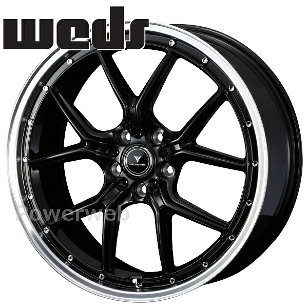 [ホイール1本(単品)] Weds NOVARIS ASSETE S1 20インチ×8.5J PCD：114.3 穴数：5 インセット：35 ブラック/リムポリッシュ (BLK/P)