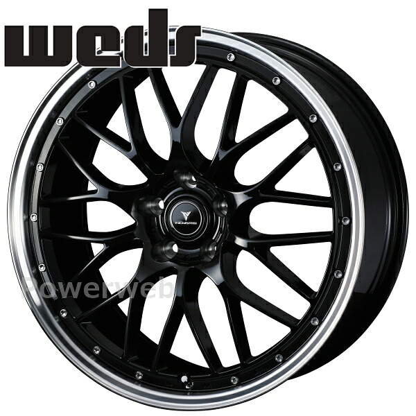 [ホイール1本(単品)] Weds NOVARIS ASSETE M1 20インチ×8.5J PCD：114.3 穴数：5 インセット：35 ブラック/リムポリッシュ (BLK/P)