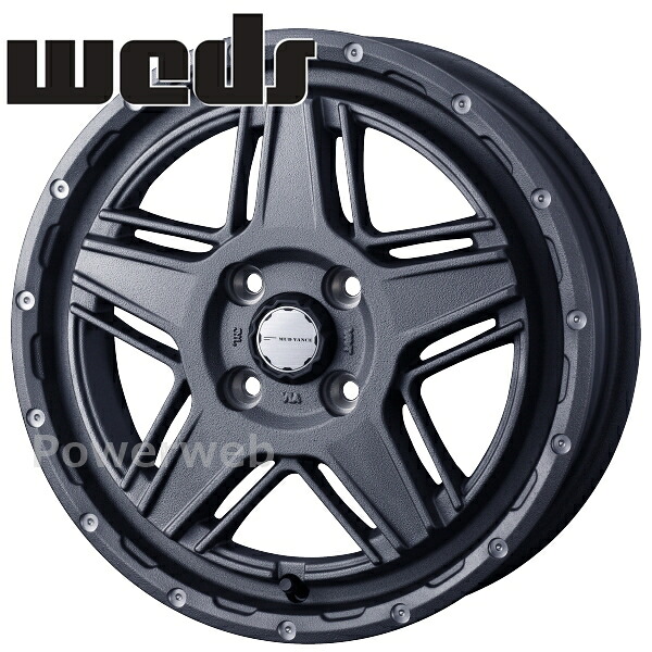 [ホイールのみ単品4本セット] Weds MUD VANCE 07 15インチ&times;4.5J PCD：100 穴数：4 インセット：45 フリントグレイ (GRY)｜パワーウェブ２号店