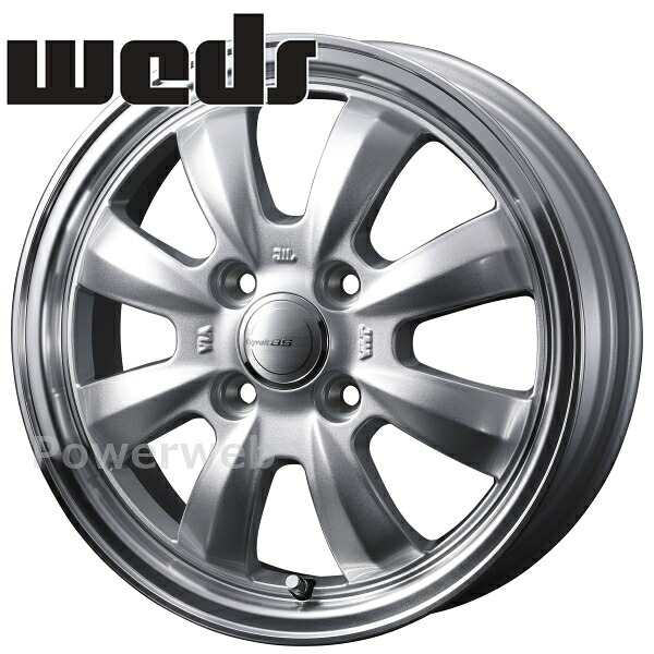 [ホイールのみ単品4本セット] Weds GYRAFT 8S 12インチ×4.0J PCD：100 穴数：4 インセット：43 シルバー/リムポリッシュ (SIL)