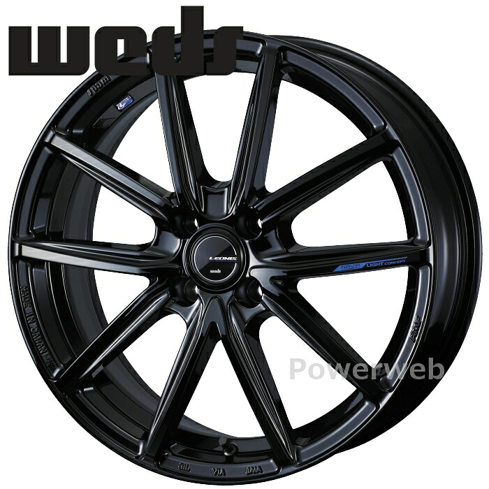 [ホイール1本(単品)] Weds LEONIS NAVIA08 15インチ×4.5J PCD：100 穴数：4 インセット：45 プレミアムブラック (PBK) ウェッズ レオニス ナヴィア08