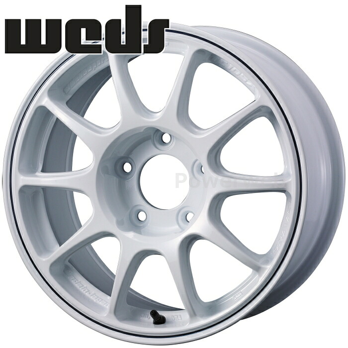 [ホイール1本(単品)] Weds WedsSport TC105X GRAVEL 15インチ&times;6.5J PCD：100 穴数：4 インセット：40 ホワイト+ブルーライン (WHT) (ウェッズスポーツ TC105X グラベル)｜パワーウェブ２号店