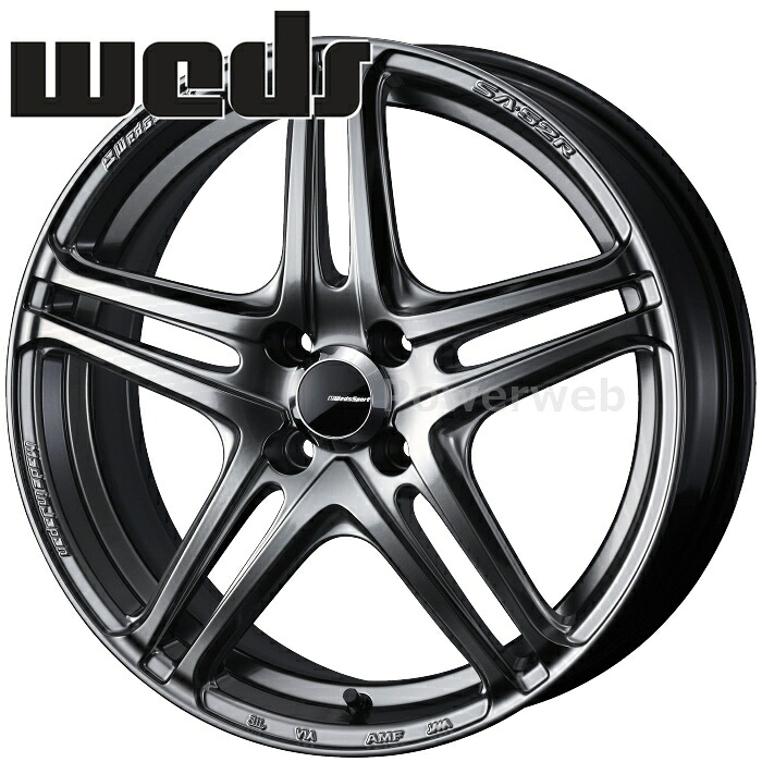 [ホイールのみ単品4本セット] Weds WedsSport SA-52R 17インチ&times;6.5J PCD：100 穴数：4 インセット：42 プラチナシルバーブラック (PSB) (ウェッズスポーツ SA52R)｜パワーウェブ２号店