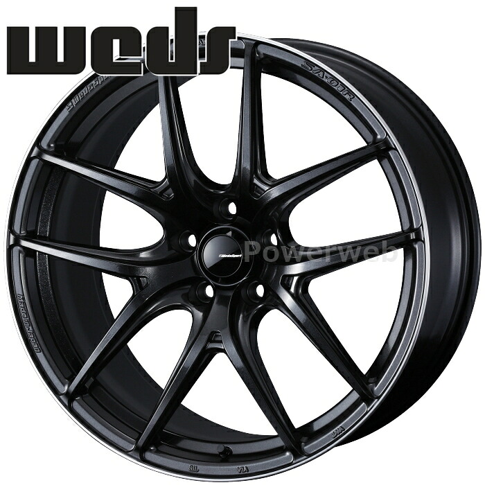 [ホイールのみ単品4本セット] Weds WedsSport SA-01R 19インチ&times;9.5J PCD：114.3 穴数：5 インセット：38 メタルブラック/F (MBF) (ウェッズスポーツ SA01R)｜パワーウェブ２号店