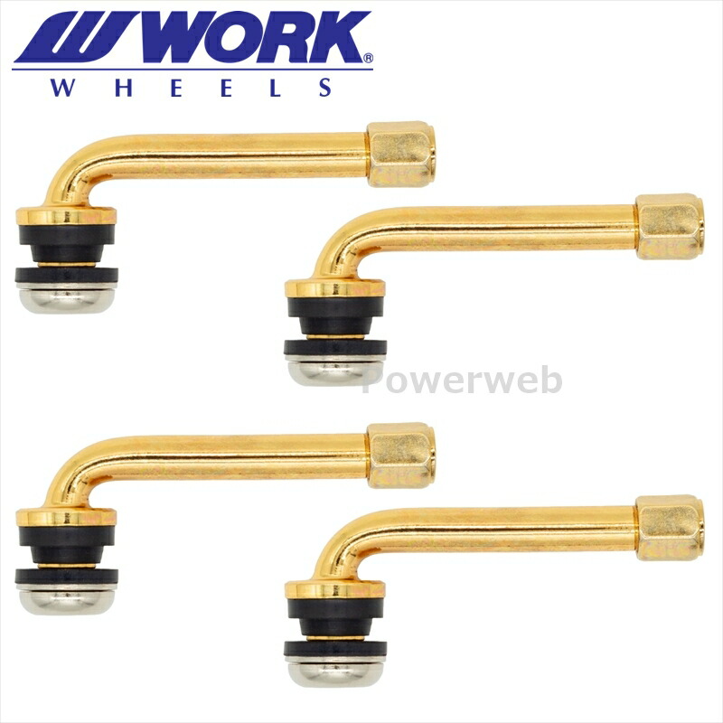 [180026] WORK (ワーク) エアバルブ V27G 真鍮製 ゴールド 4個セット