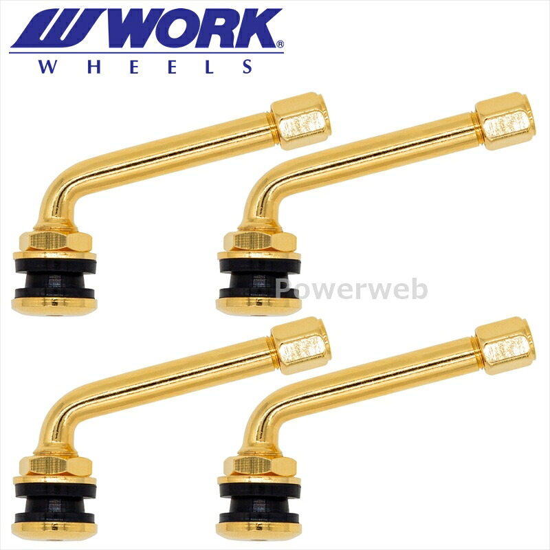 [180078] WORK (ワーク) エアバルブ V36G 真鍮製 ゴールド 4個セット