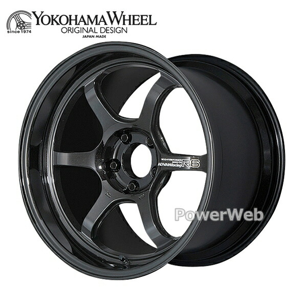 [ホイール1本(単品)] ADVAN Racing R6 20インチ×9.5J PCD：112 穴数：5 インセット：23 レーシングチタニウムブラック (TBK) アドバン レーシング