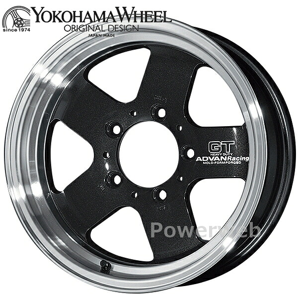 [ホイール1本(単品)] ADVAN Racing GT HEAVY DUTY for JIMNY 16インチ&times;5.5J PCD：139.7 穴数：5 インセット：20 マシニング&レーシングチタニウムブラック (MTBK) アドバン レーシング ヘビーデューティー ジムニー｜パワーウェブ２号店