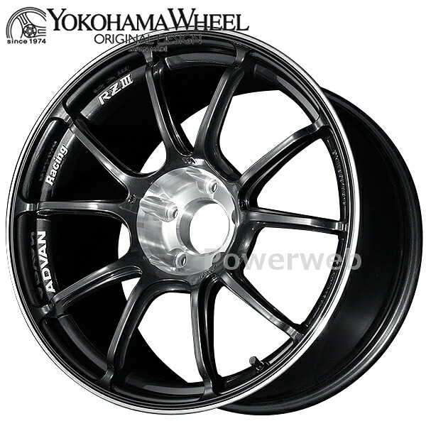 [ホイールのみ単品4本セット] ADVAN Racing RZIII 18インチ×9.5J PCD：100 穴数：5 インセット：45 ブラックガンメタリック＆ダイヤモンドカット (BGC) アドバン レーシング