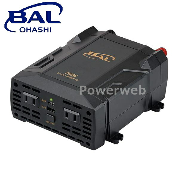 楽天市場】BAL 2822 DC/AC 正弦波 インバータ 400W 車 電源 変換 2口